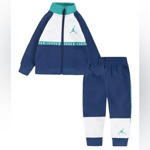 Nike Air Jordan Baby Air Blocked Jacket and Pants, 2 Piece Tricot Set, Newborn